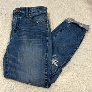 madewell curvy high rise skinny jeans size 28